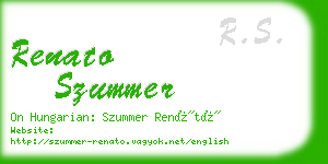 renato szummer business card